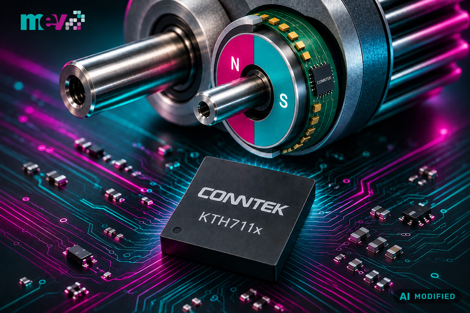 Conntek KTH7111, KTH7112, KTH7114 technical article. Positions sensors with auto-calibration and stray field immunity